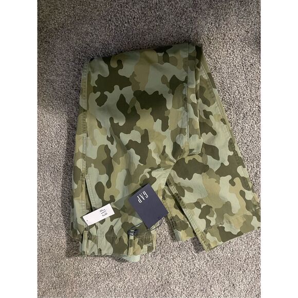 NEW gap women size 0 straight khaki high rise camouflage pants - Picture 2 of 4